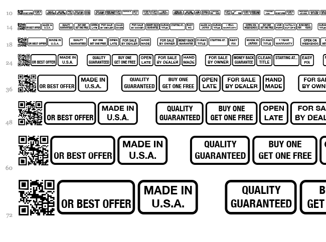 Signs for Advertising font waterfall